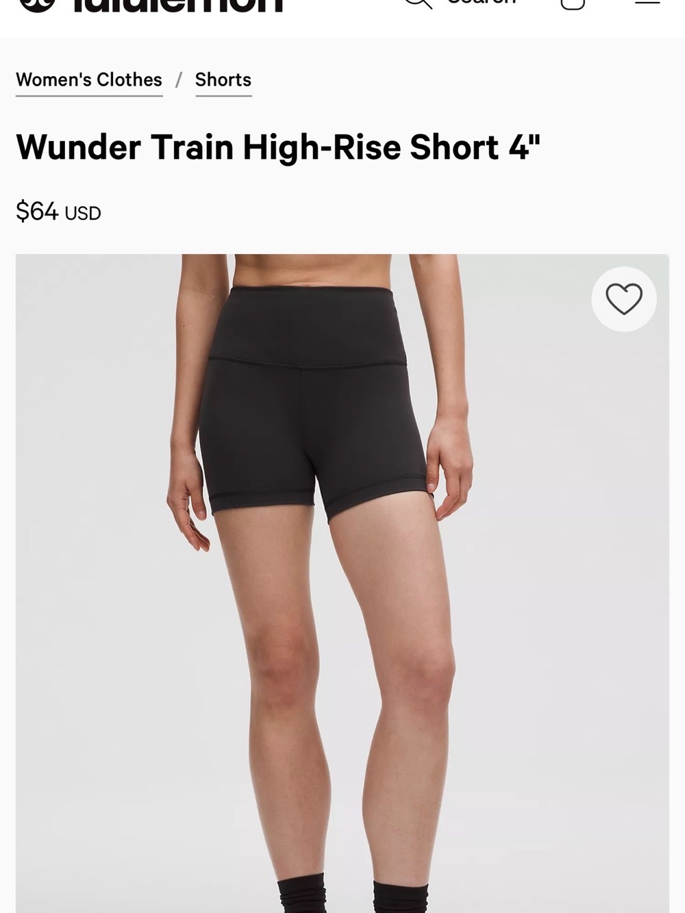 lululemon athletica High-Rise Training Shorts - Black